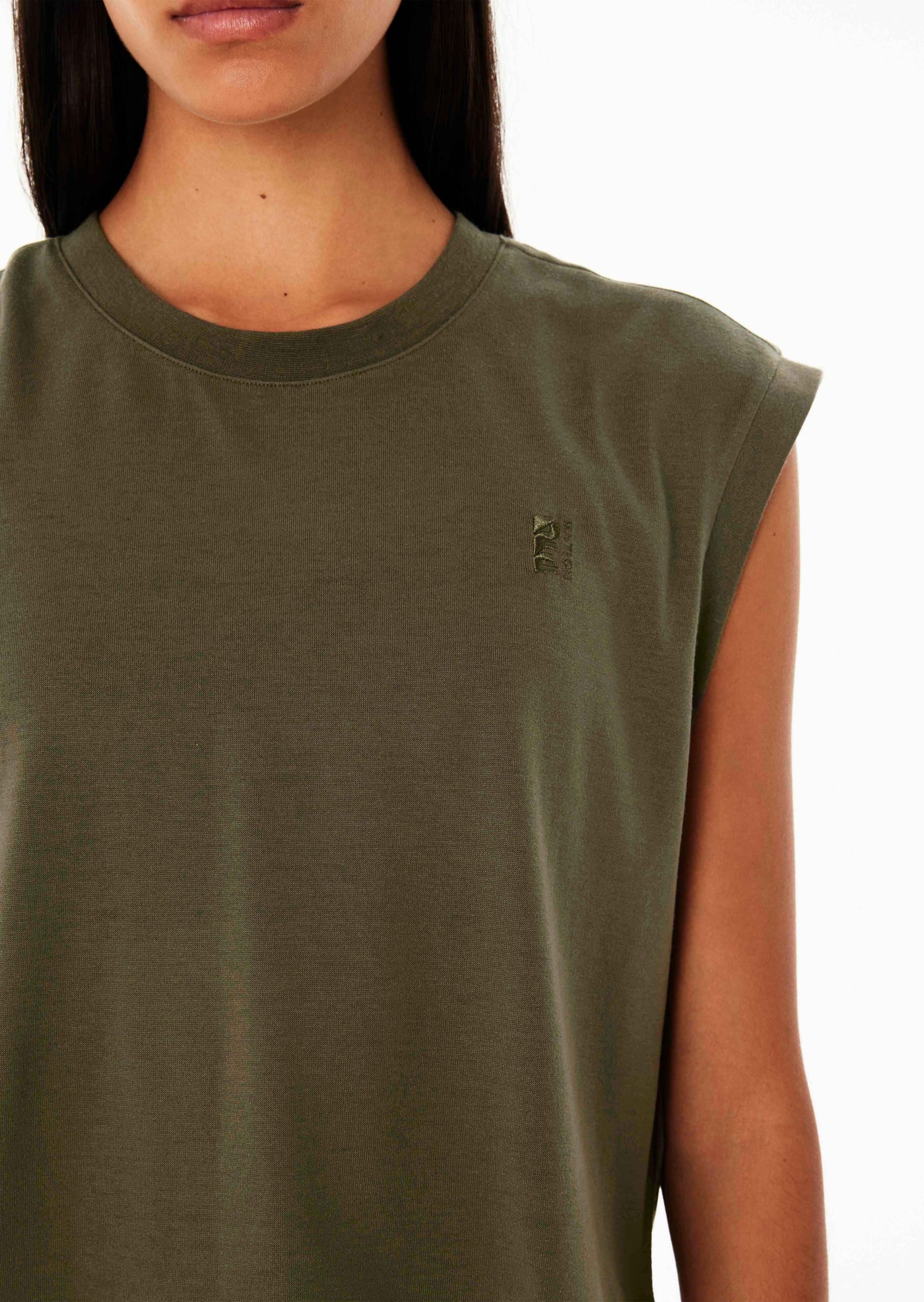 PERFECT SCORE TANK IN KHAKI