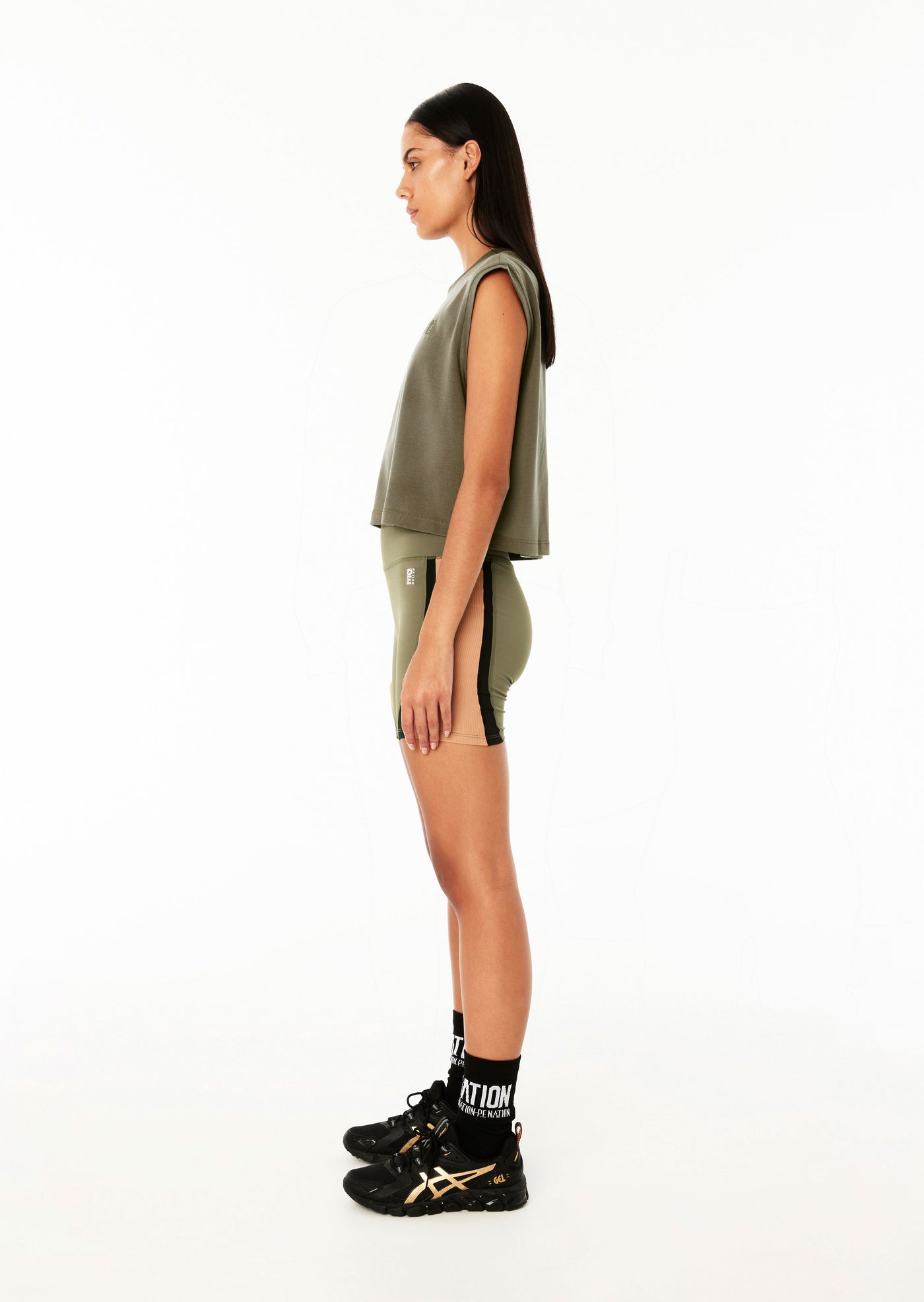 PERFECT SCORE TANK IN KHAKI