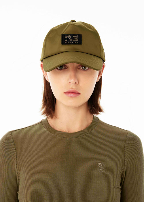 A FRAME CAP IN KHAKI