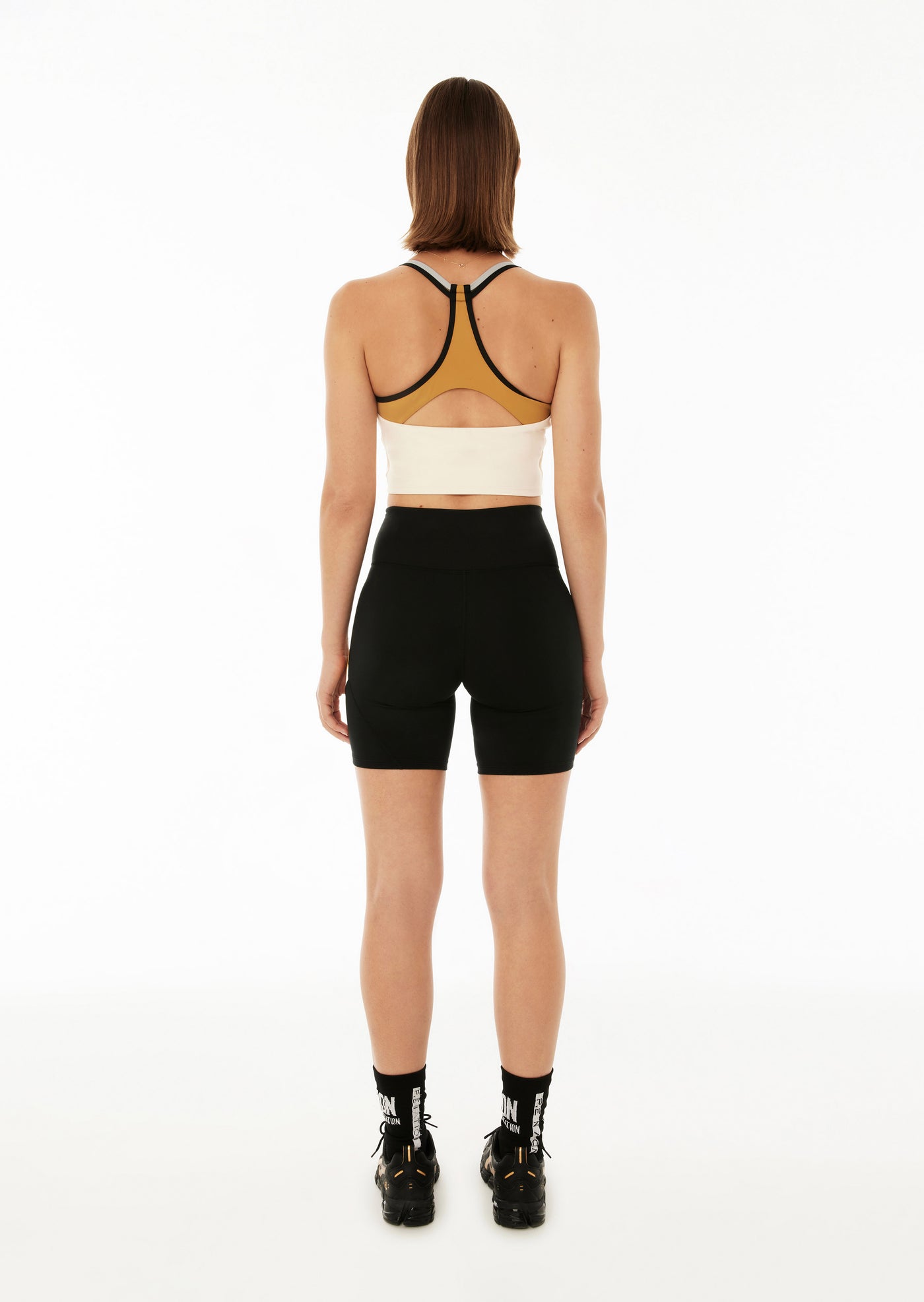 PODIUM SPORTS BRA IN PEARLED IVORY