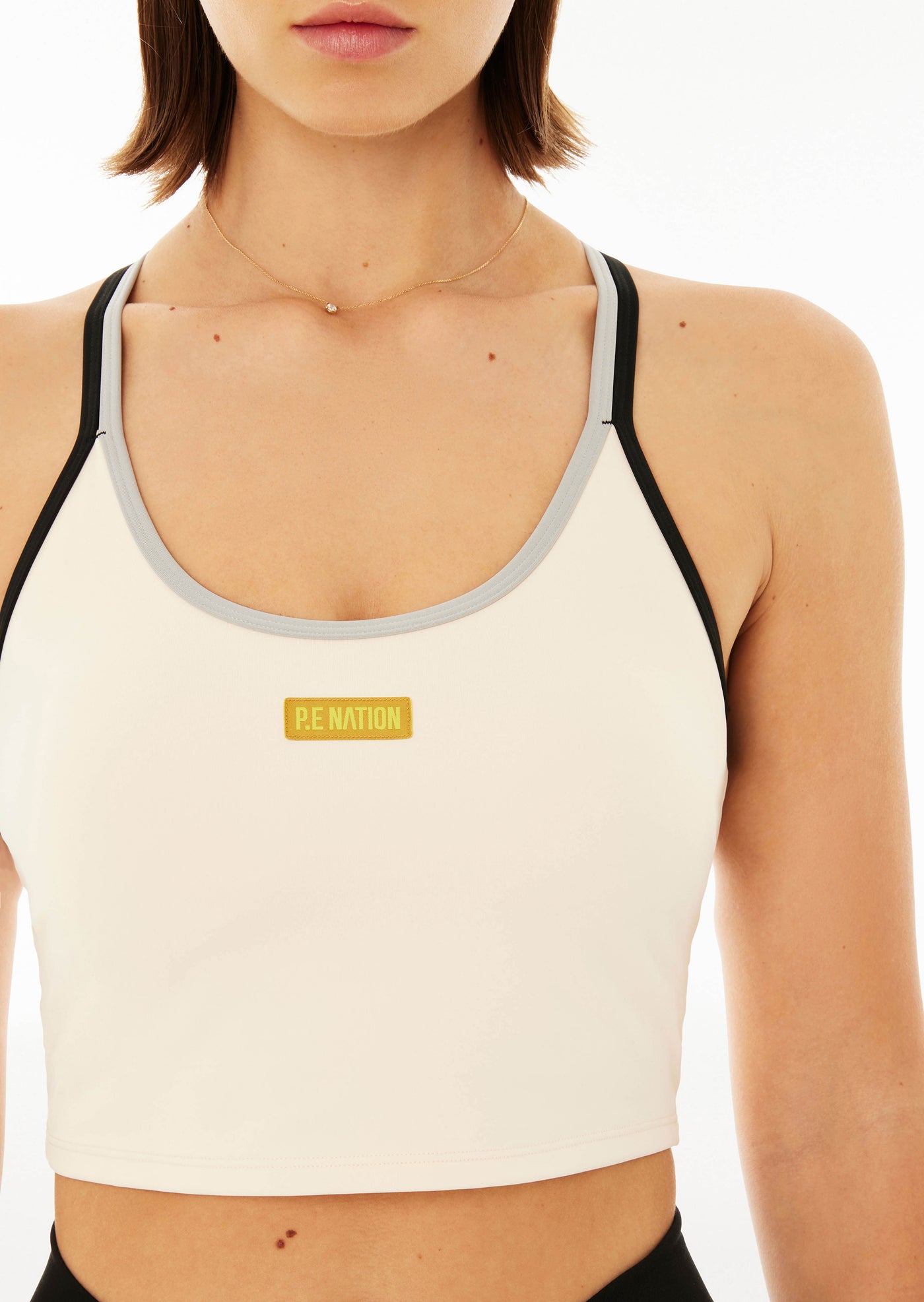 PODIUM SPORTS BRA IN PEARLED IVORY