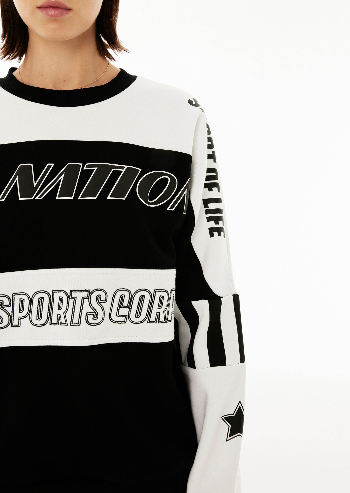 TRACK RECORD SWEAT IN BLACK