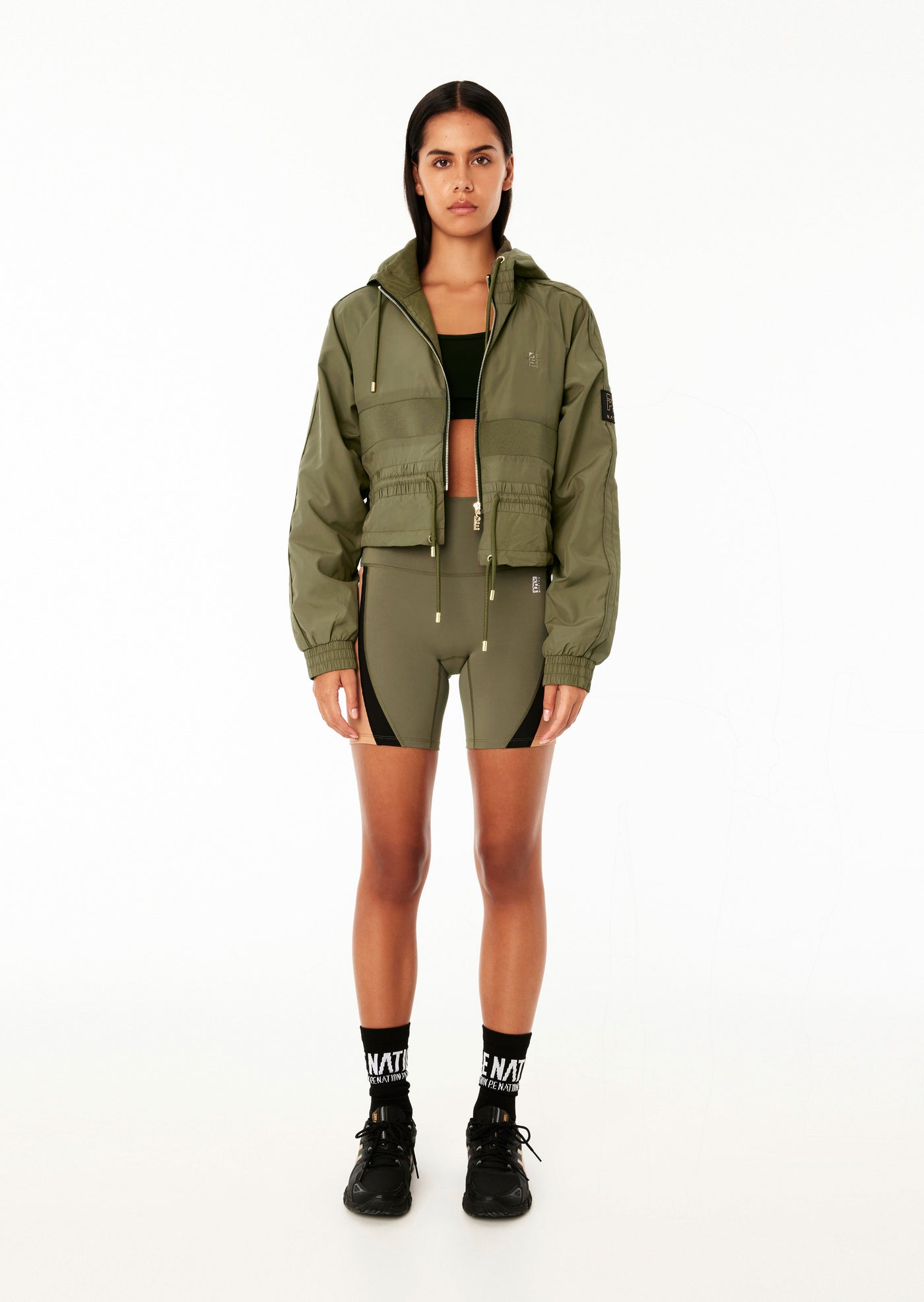 CROPPED MAN DOWN JACKET IN KHAKI