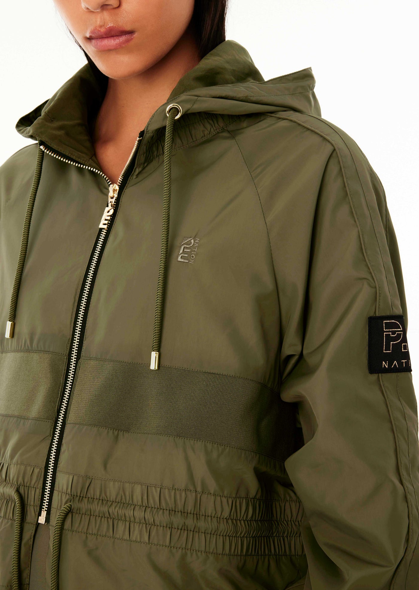 CROPPED MAN DOWN JACKET IN KHAKI