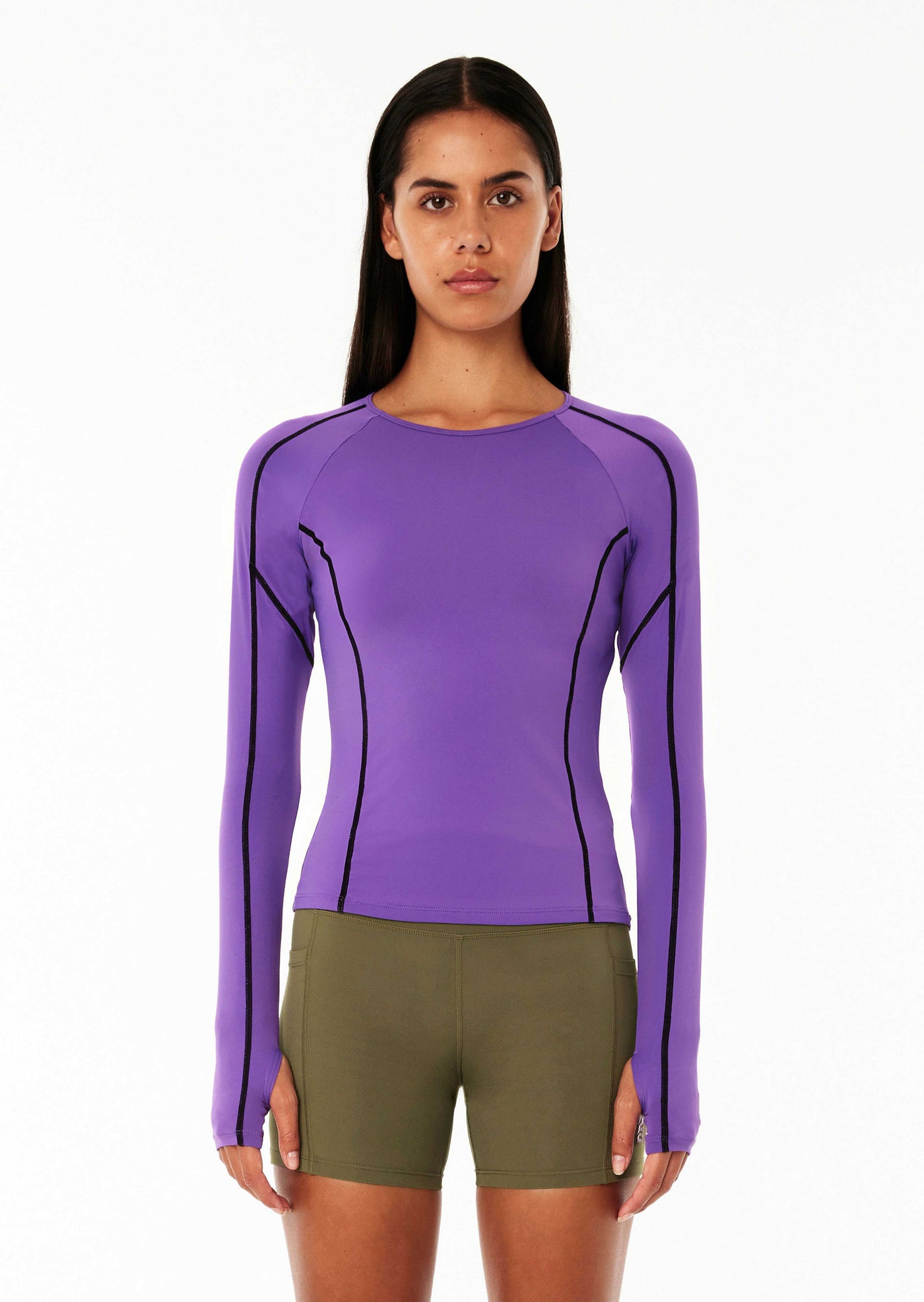 HEAT RACE LS ACTIVE TOP IN ROYAL LILAC