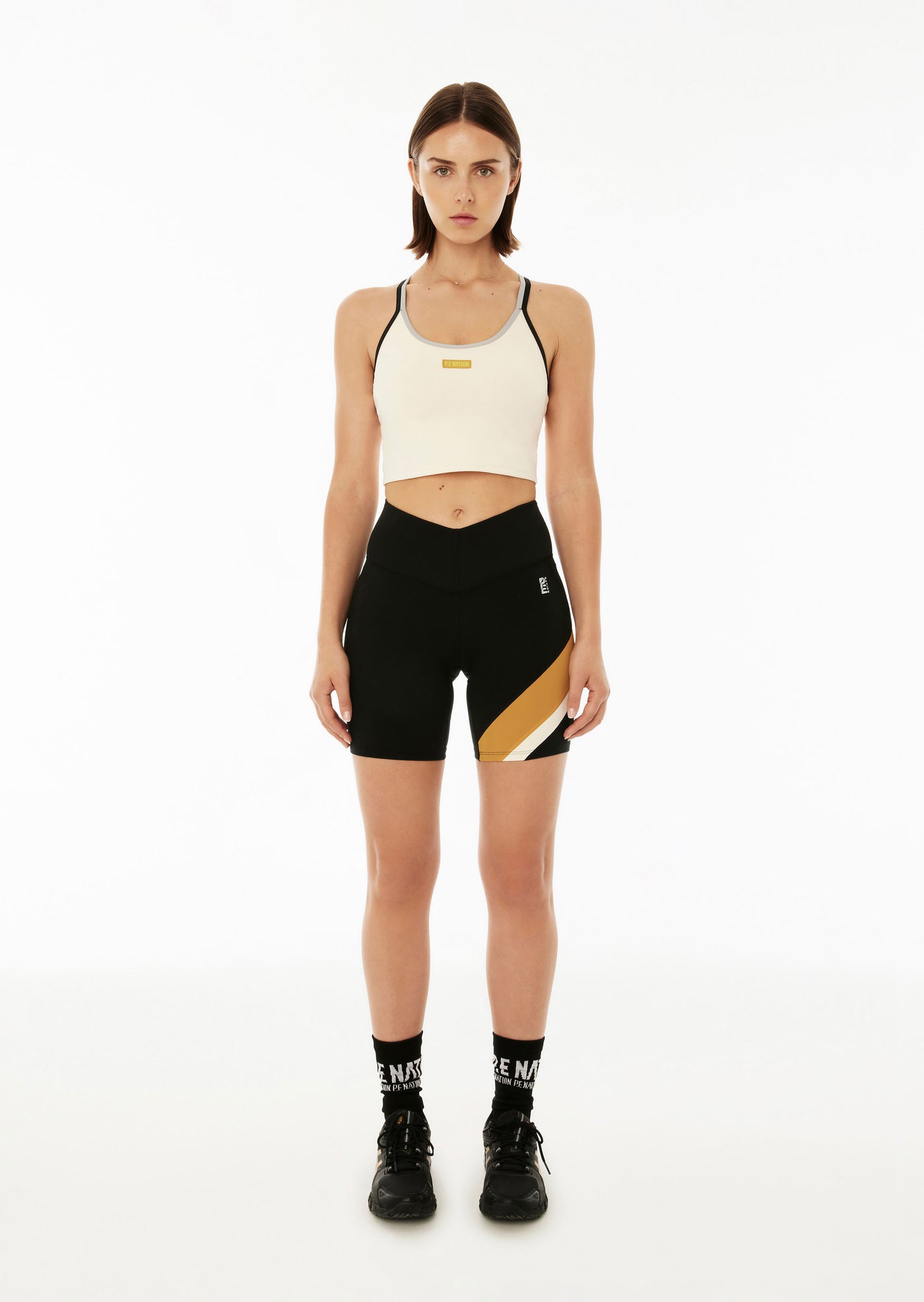 PODIUM SPORTS BRA IN PEARLED IVORY