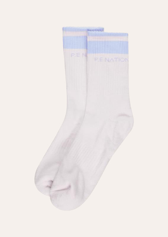 HOMAGE SOCK IN WHISPER WHITE & CORNFLOWER BLUE