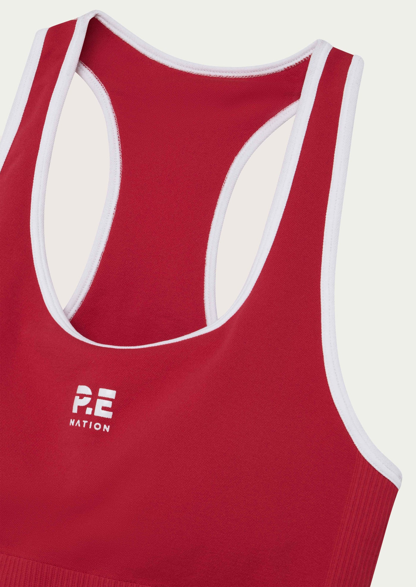 RESTORE SEAMLESS SPORTS BRA IN POPPY RED