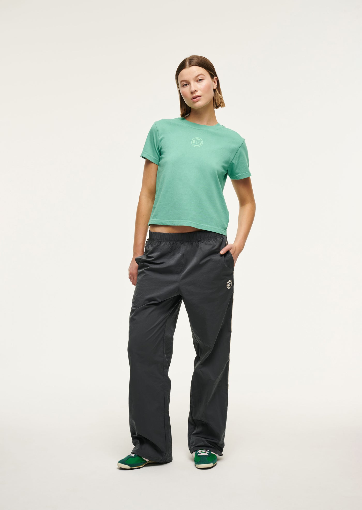 SPORTIVE SHORT SLEEVE TEE IN WASHED EVERGREEN