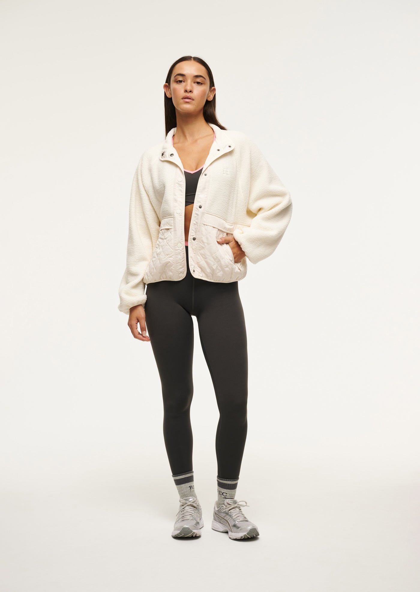 TECHNIQUE QUILT JACKET IN WHISPER WHITE