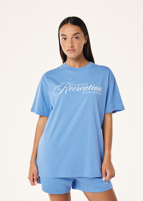 DOWNTIME SHORT SLEEVE TEE IN CORNFLOWER BLUE