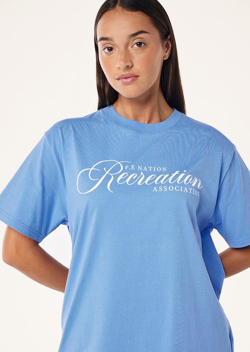 DOWNTIME SHORT SLEEVE TEE IN CORNFLOWER BLUE