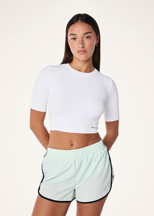 ELEMENTAL CROP TEE IN OPTIC WHITE