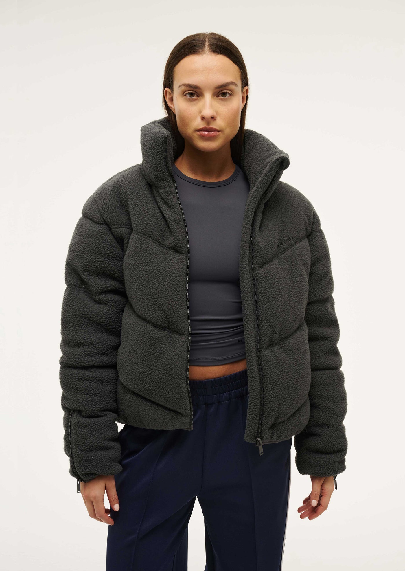 FORTUNE SHERPA JACKET IN MARINE BLUE