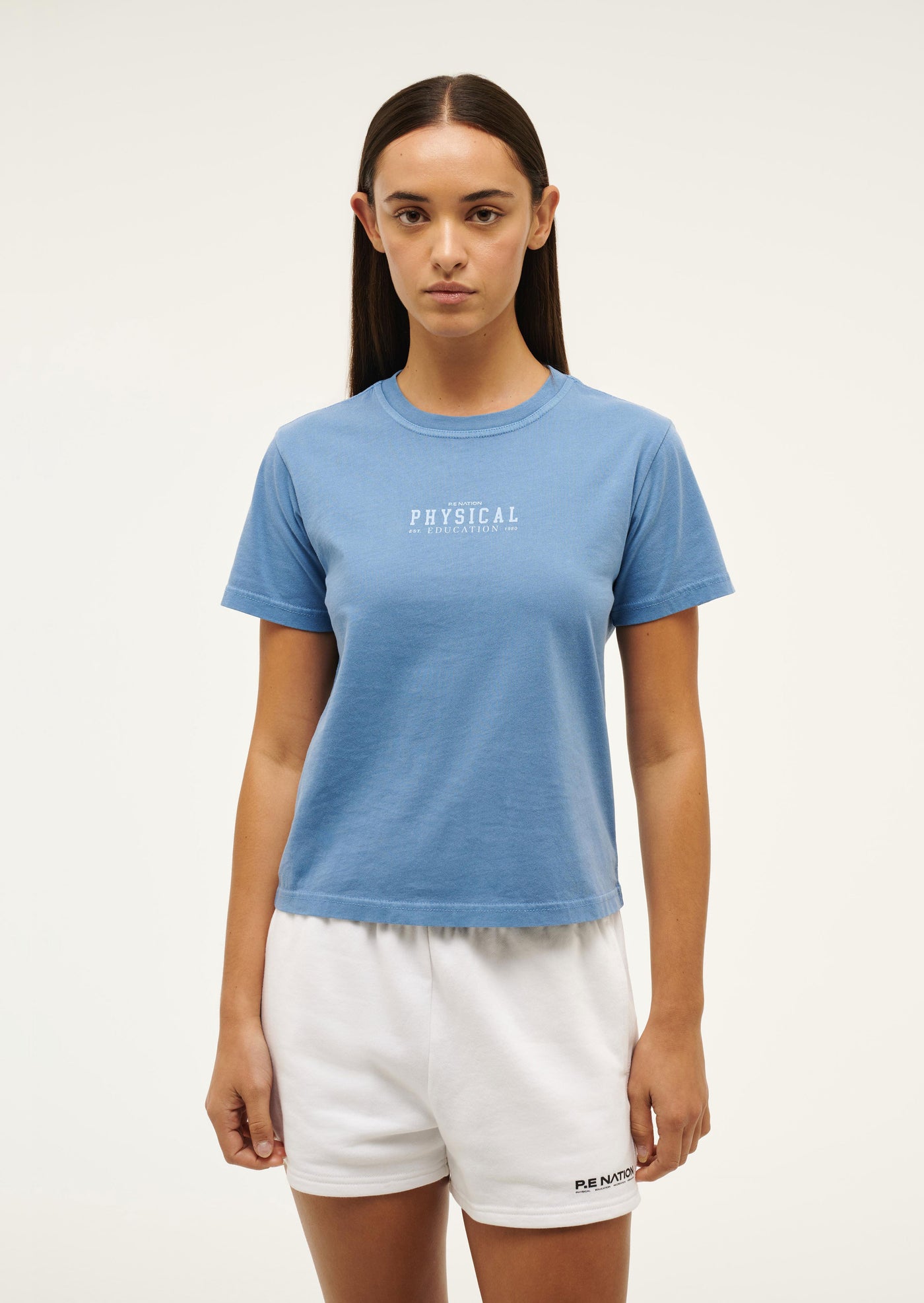 FRAGMENT TEE IN WASHED CORNFLOWER BLUE