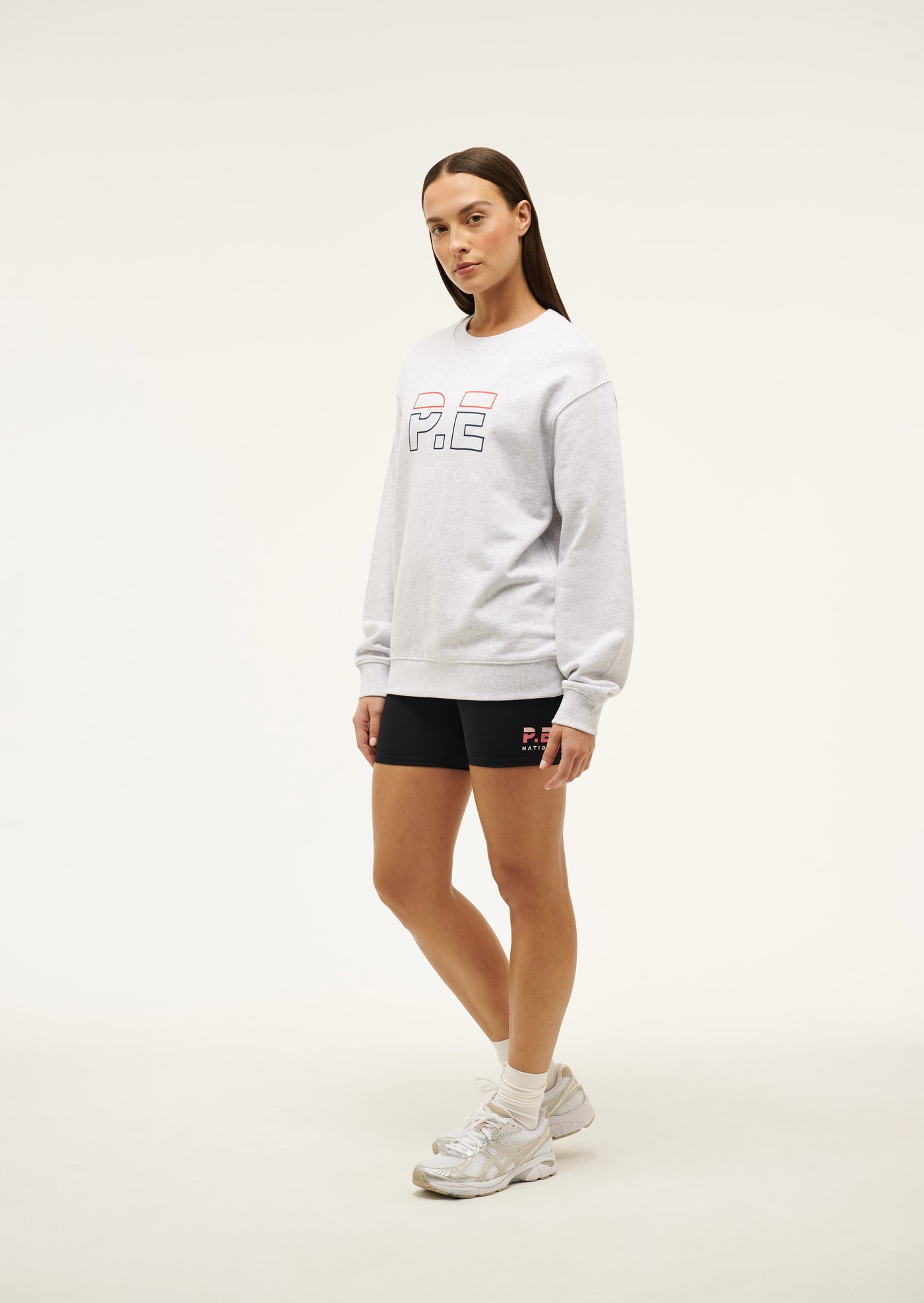 HEADS UP SWEAT IN GREY MARLE