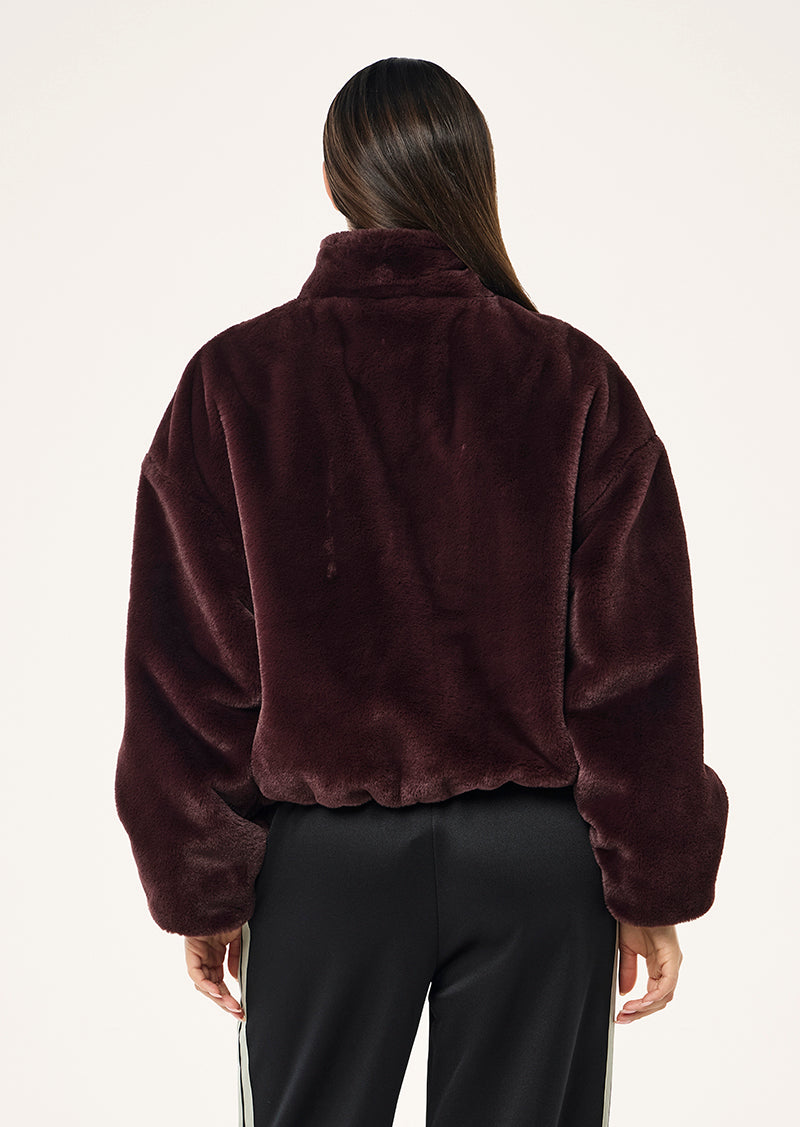 MONTEREY ZIP NECK IN MAHOGANY BY P.E NATION WOMENS ACTIVEWEAR JACKET