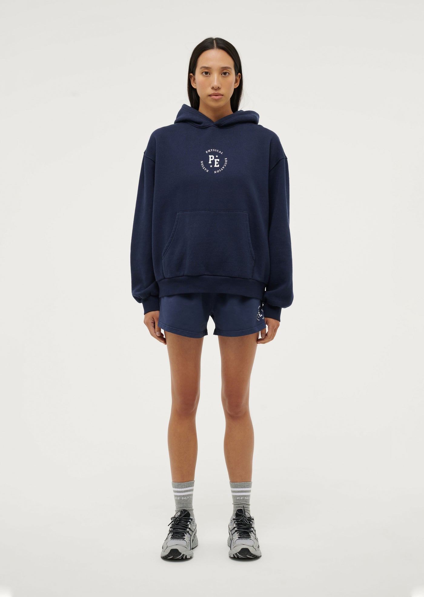 PHYSICAL HOODIE IN WASHED DARK NAVY