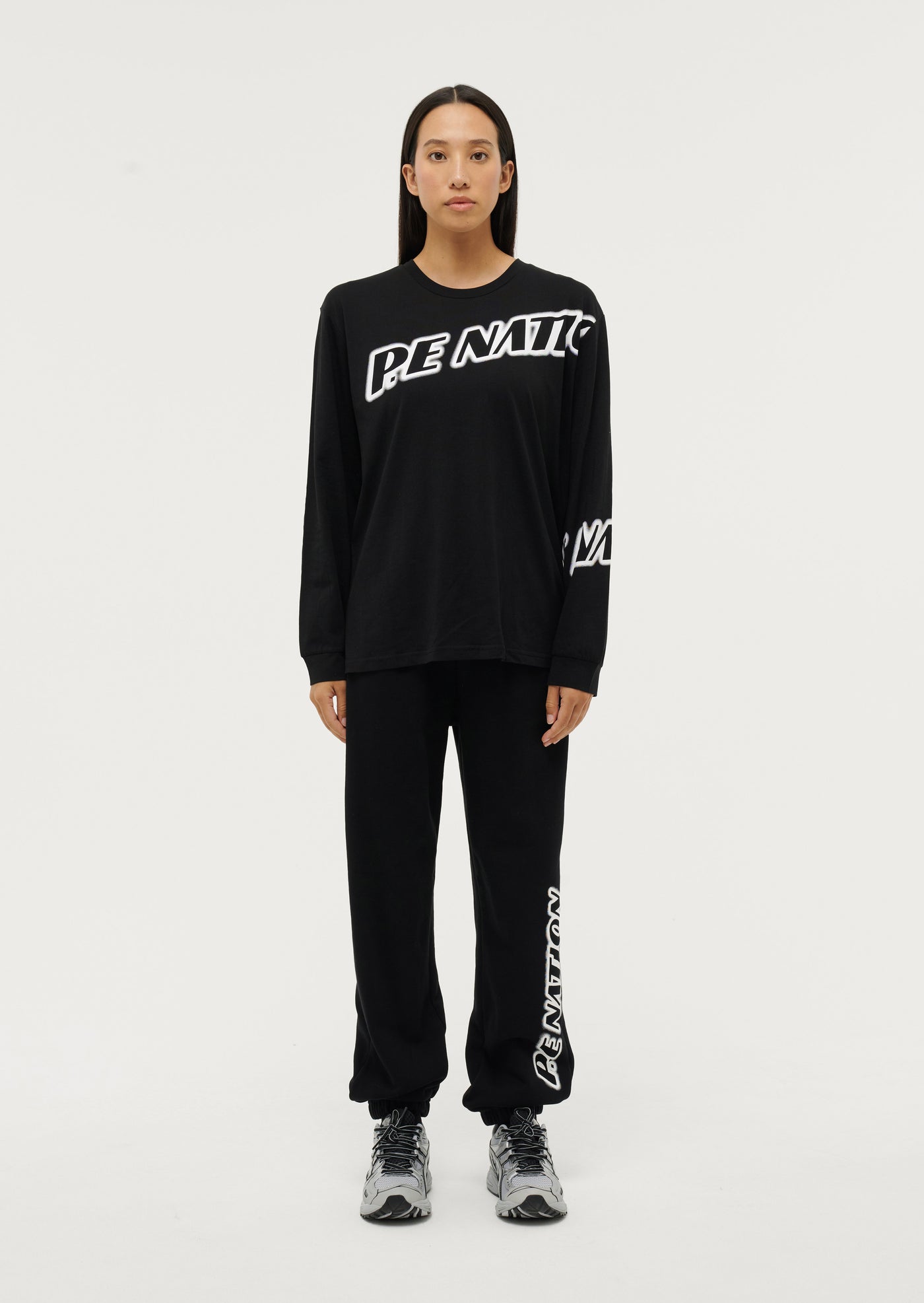 TIEBREAK LS TEE IN BLACK