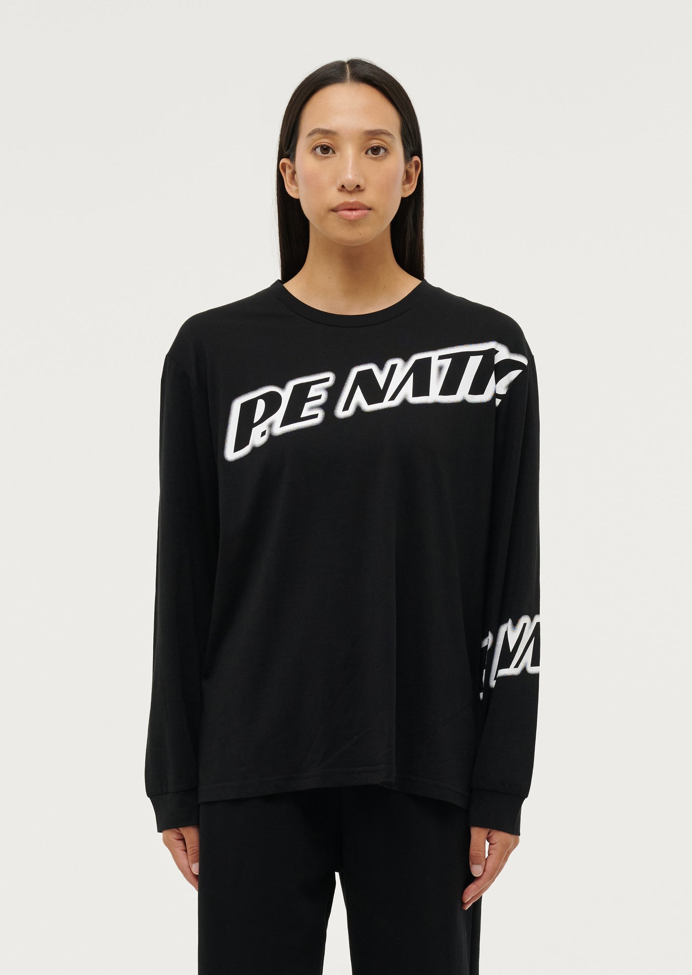 TIEBREAK LS TEE IN BLACK