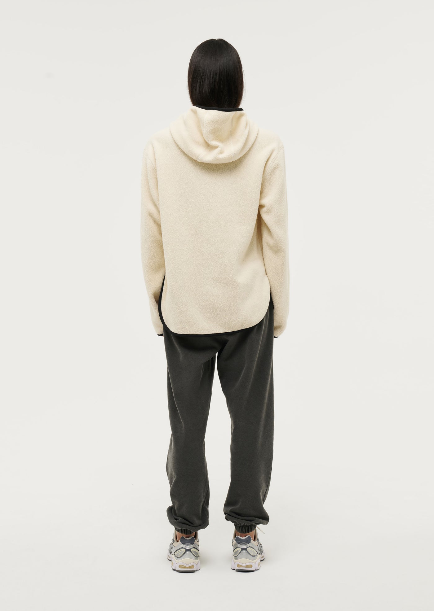 SHERPA HOODIE IN PEARLED IVORY