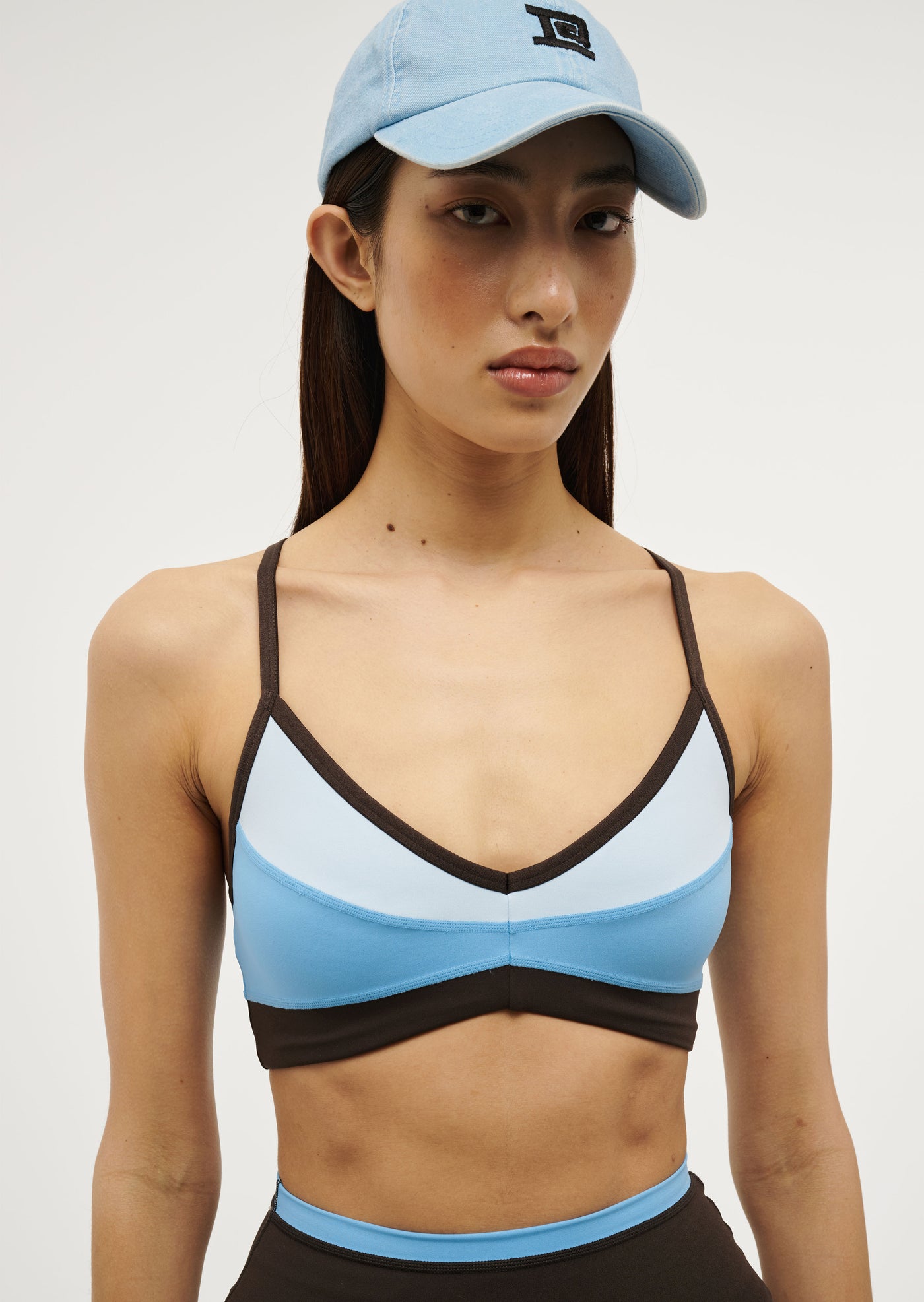 Overland 2 Sports Bra in Bright Blue by P.E Nation Blue Womens Sports Bra