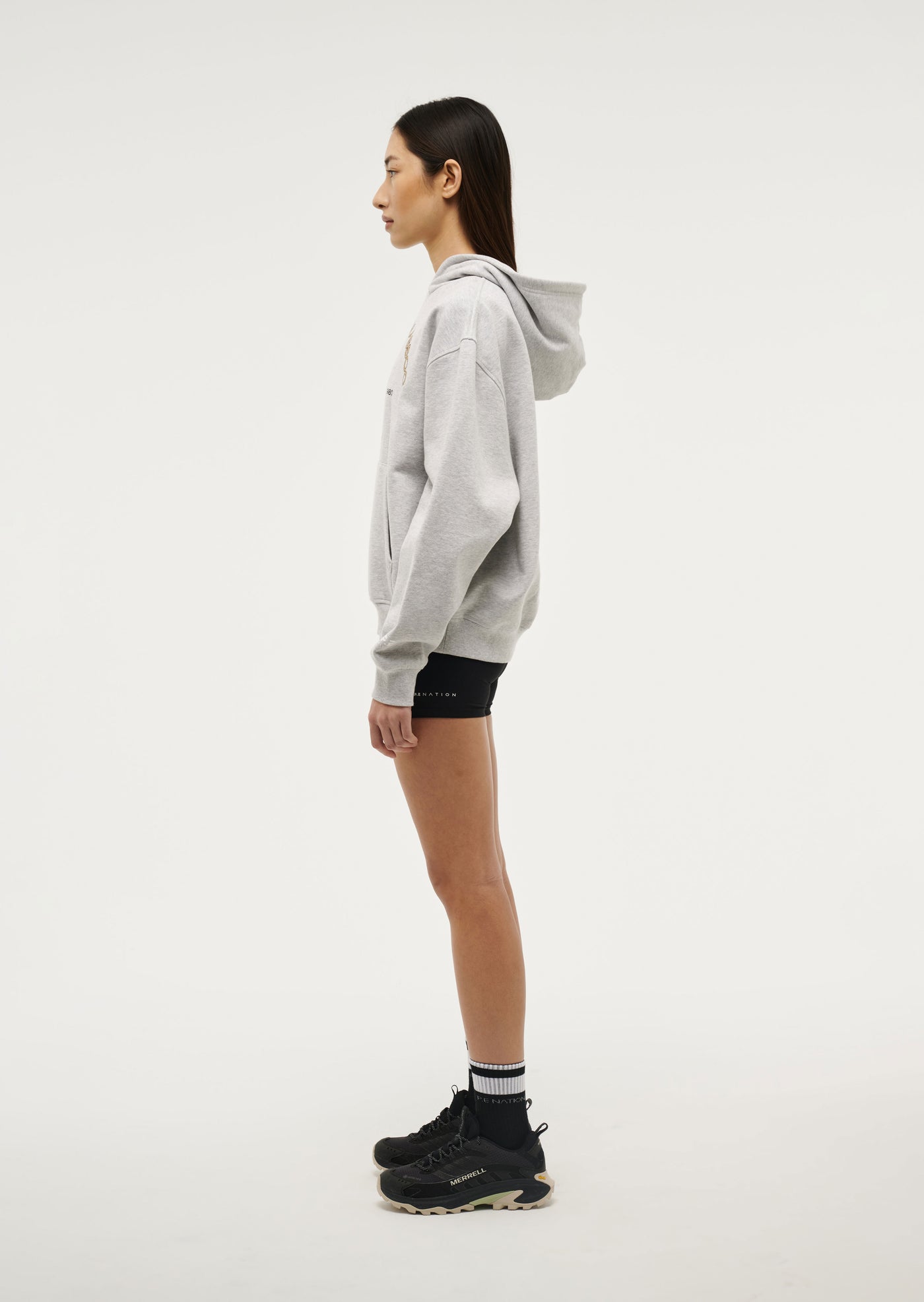 OUTFIELD HOODIE IN GREY MARLE