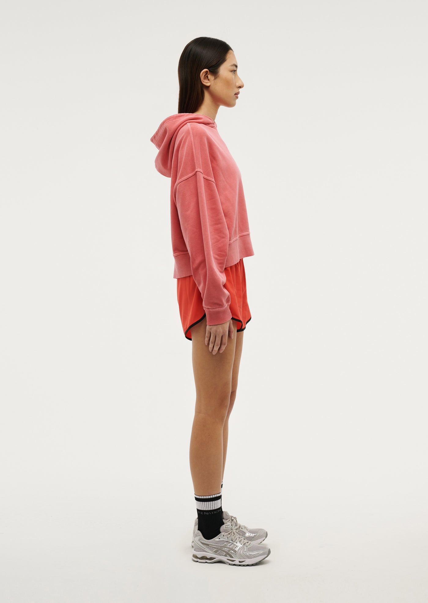 TRANSITION HOODIE IN WASHED POPPY RED