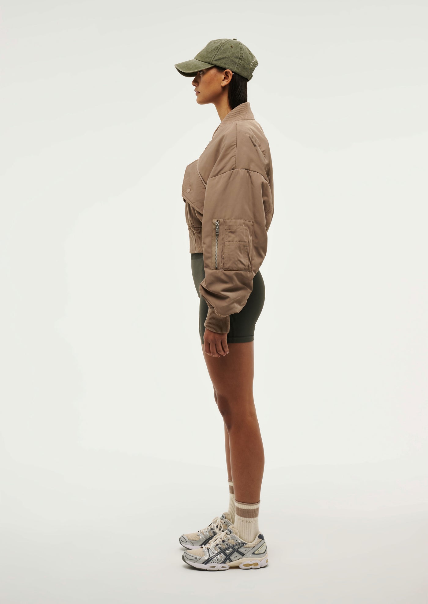 CAPTIVATE BOMBER IN TAUPE