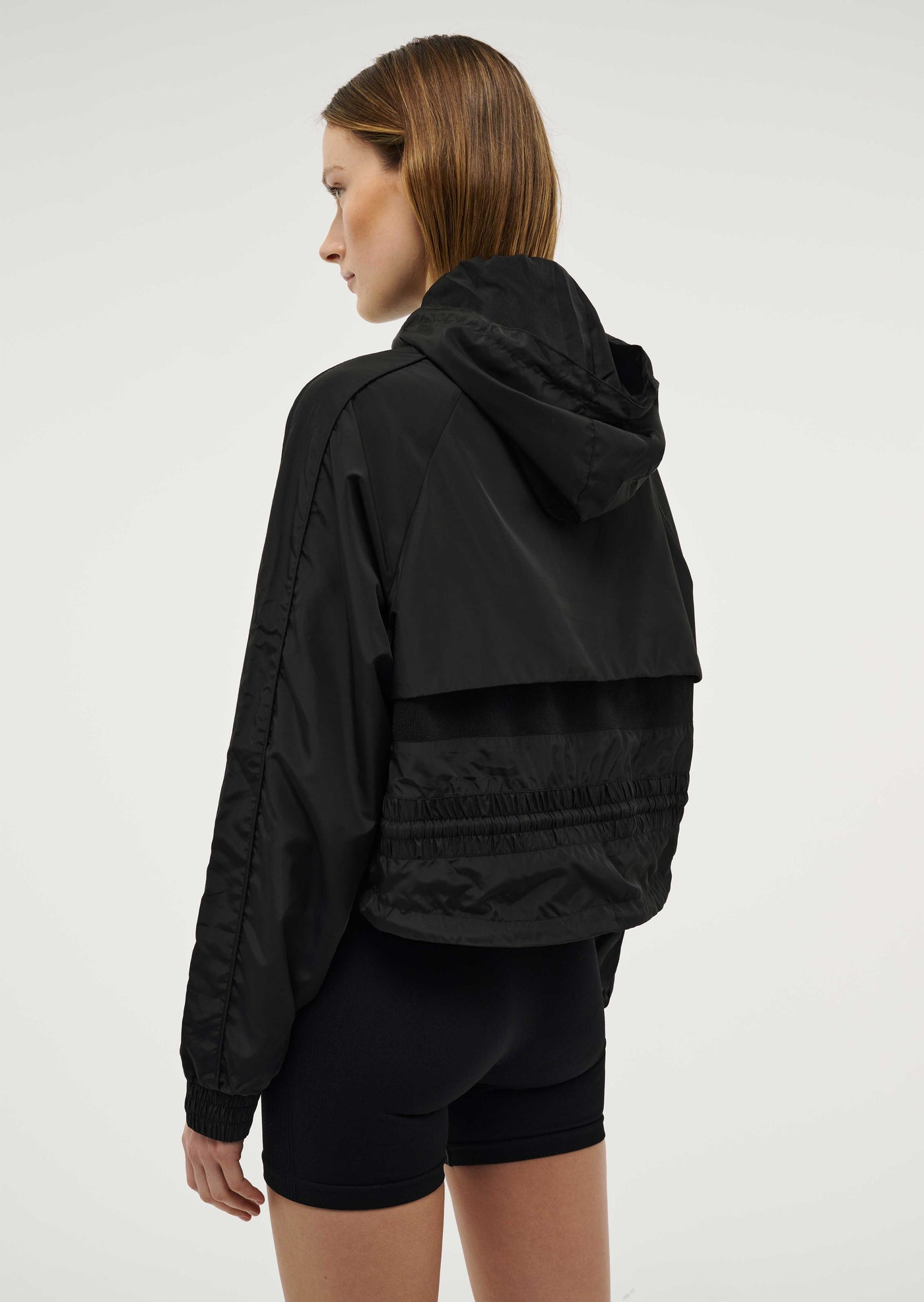 CROPPED MAN DOWN JACKET IN BLACK