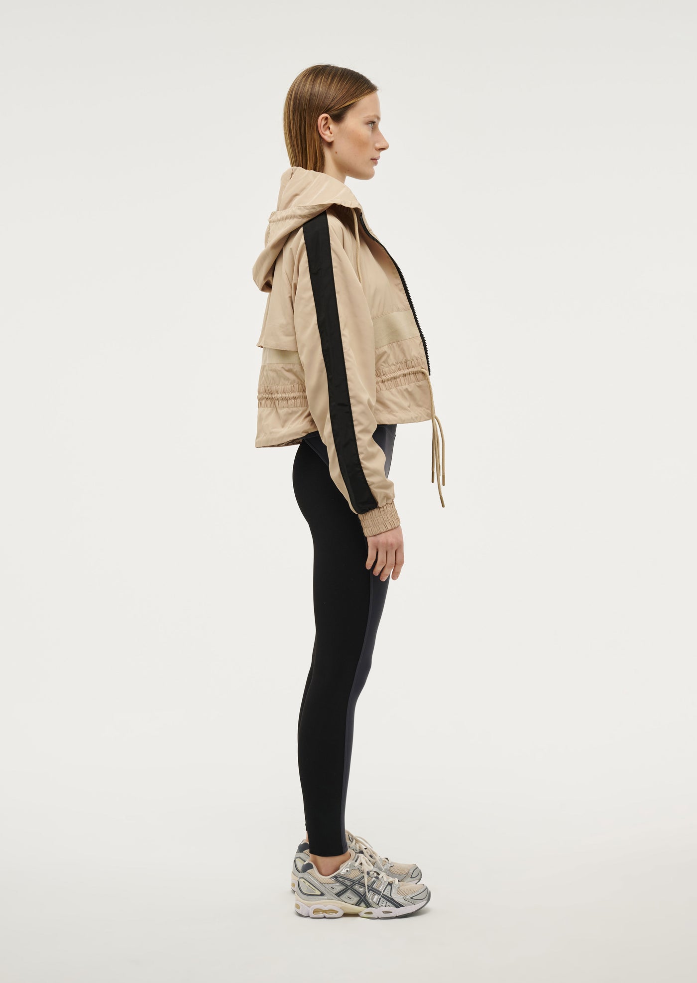 CROPPED MAN DOWN JACKET IN SESAME