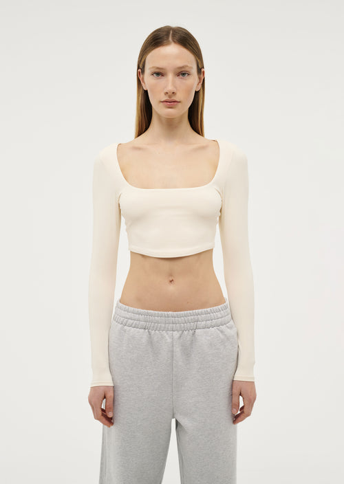 BALANCE LONG SLEEVE TOP IN WHISPER WHITE