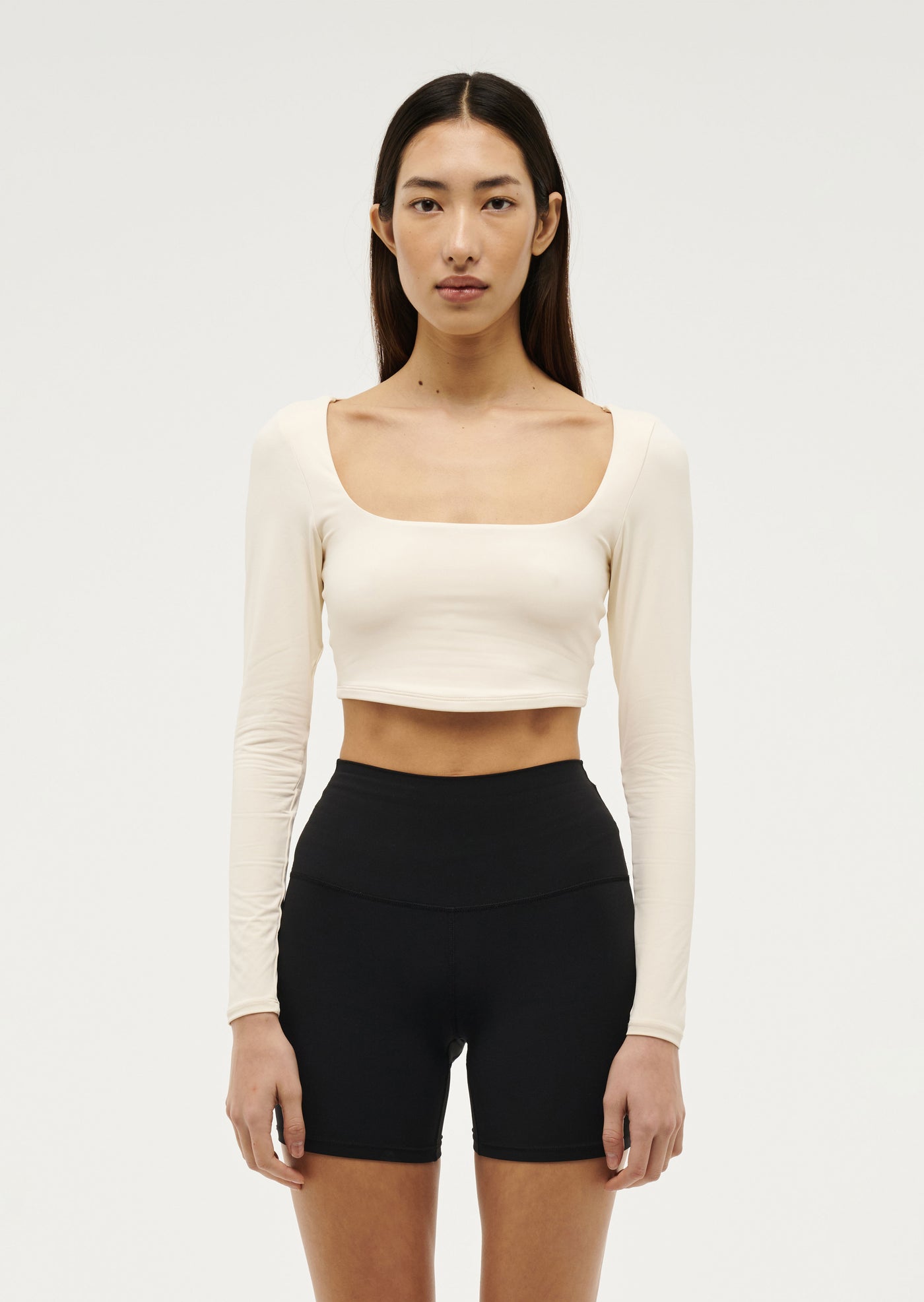 BALANCE LONG SLEEVE TOP IN WHISPER WHITE