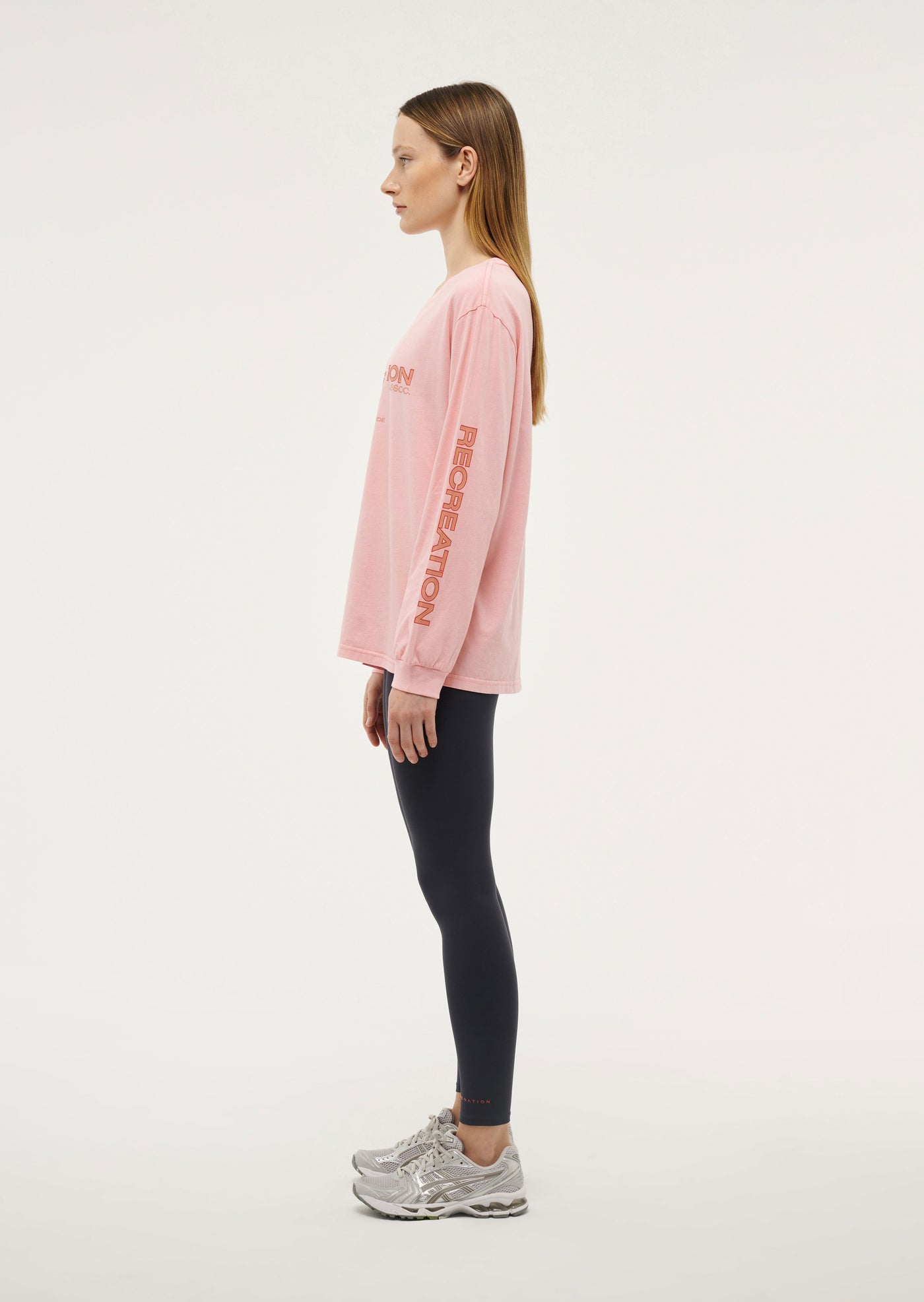 STREAMLINE LONG SLEEVE TOP IN WASHED CRYSTAL ROSE