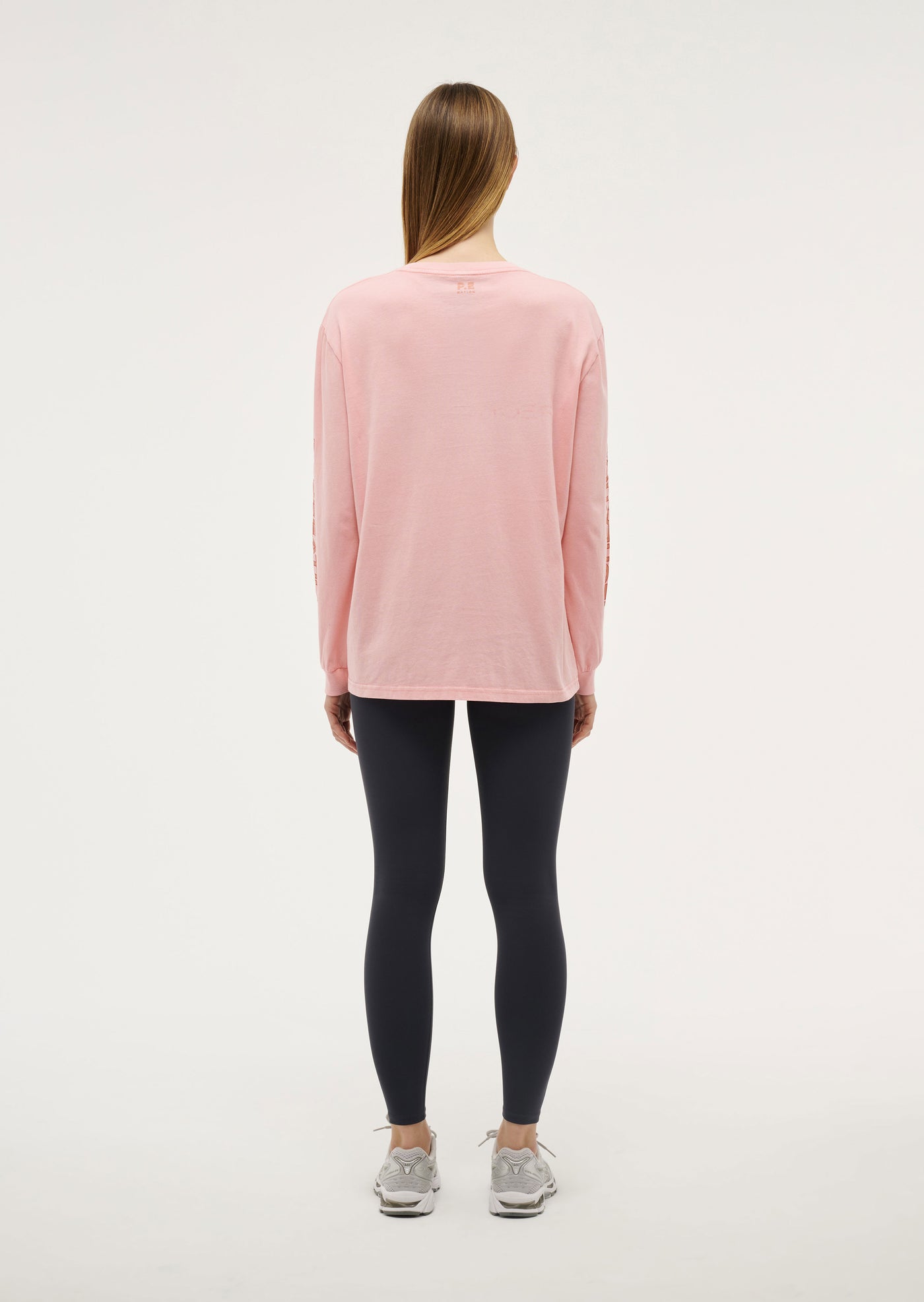 STREAMLINE LONG SLEEVE TOP IN WASHED CRYSTAL ROSE