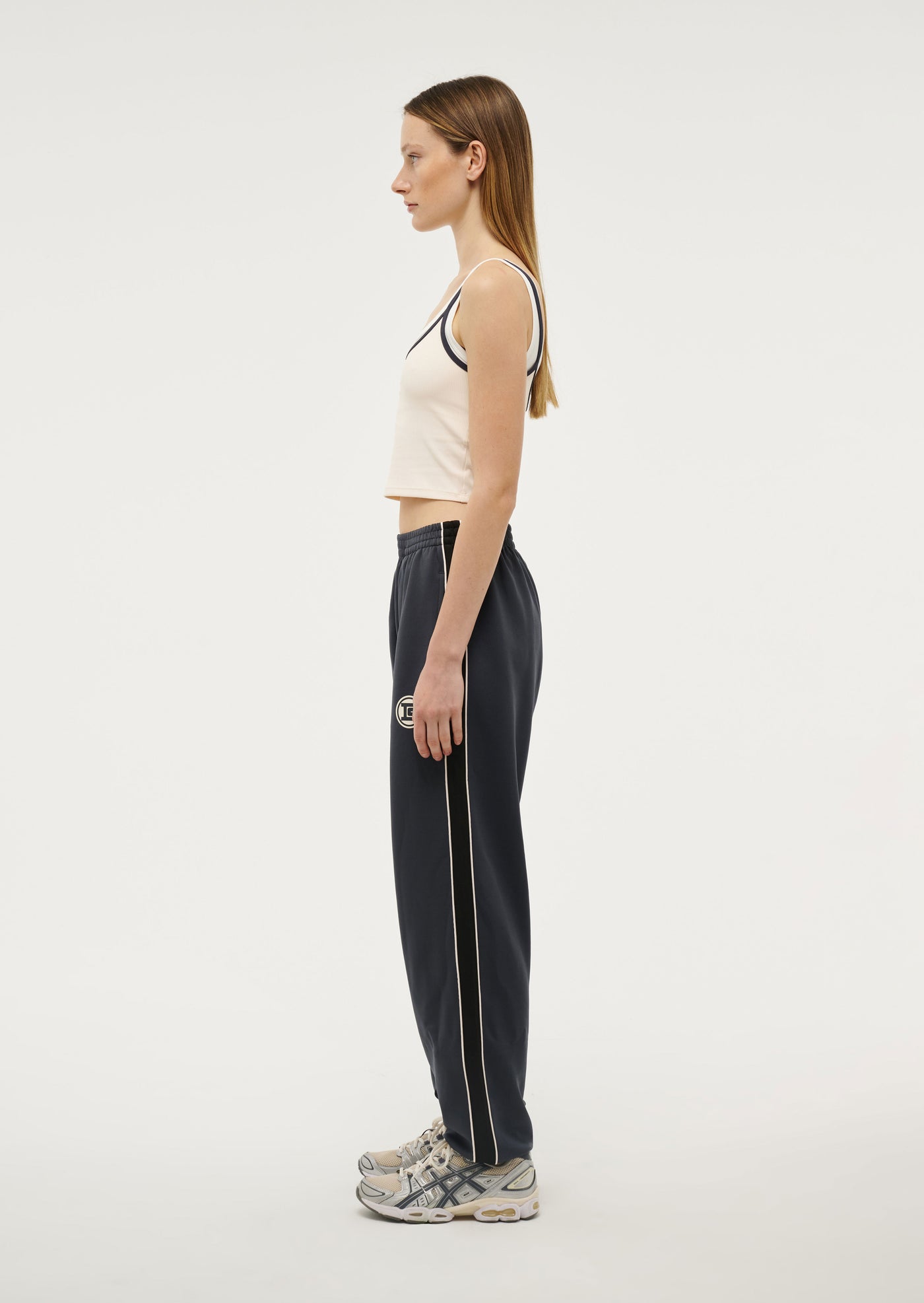 Home Ground Track Pant in Marine Blue by P.E Nation, Womens Navy Blue Track Pant