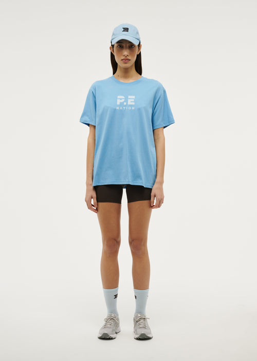 HEADS UP 2 TEE IN BRIGHT BLUE