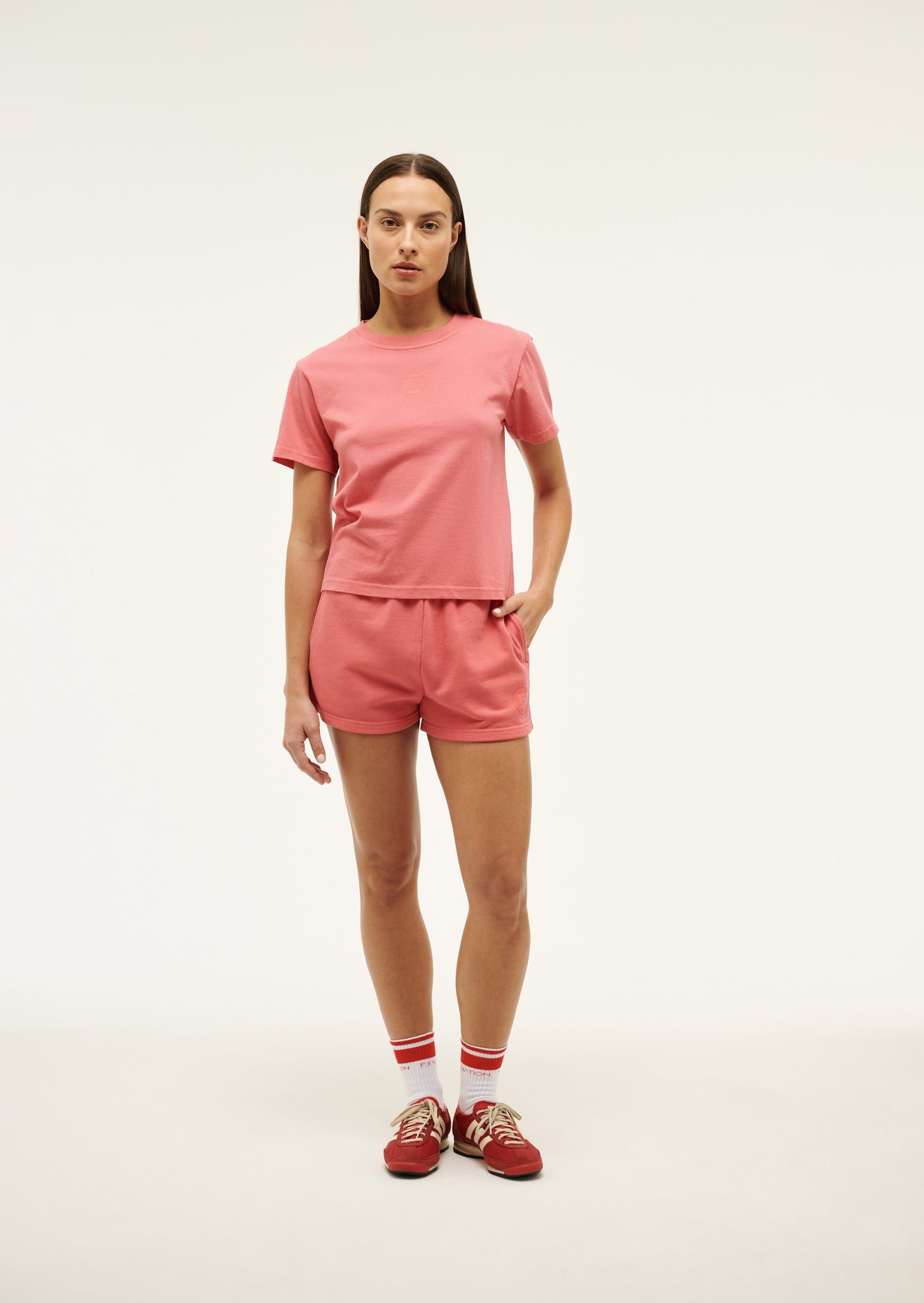 SPORTIVE SHORT SLEEVE TEE IN POPPY RED