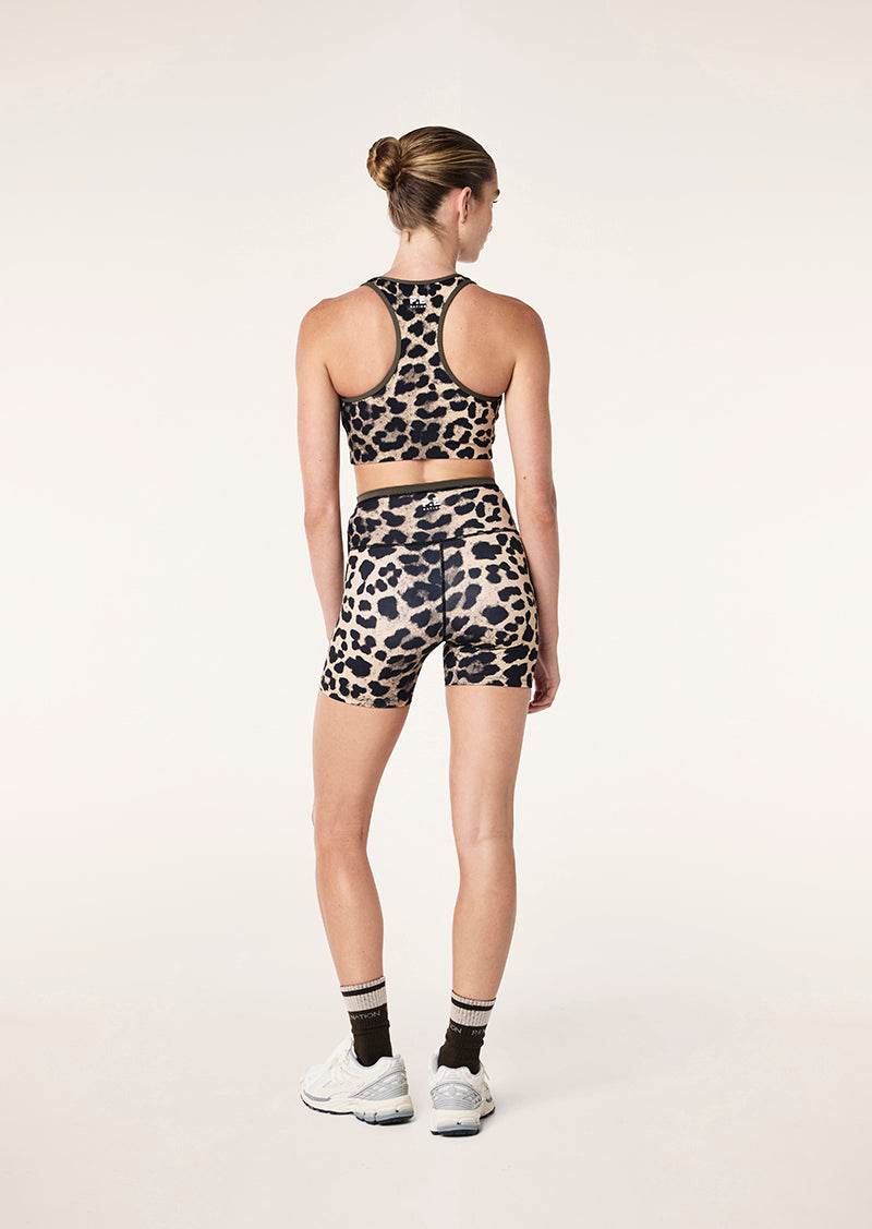 STELLAR 5" BIKE SHORT IN LEOPARD