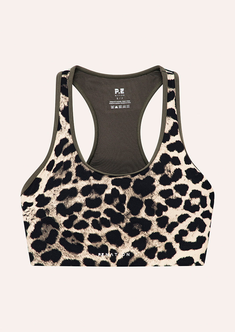 STELLAR SPORTS BRA IN LEOPARD