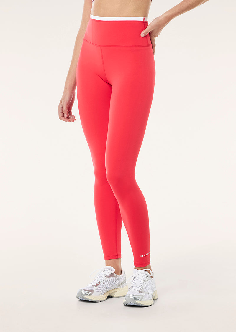 VITA FULL LENGTH LEGGING IN STRAWBERRY & OPTIC WHITE